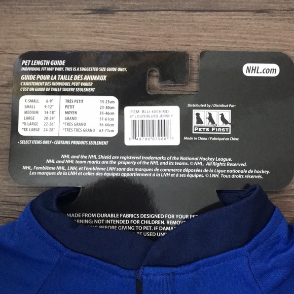 ⭐️NWT St. Louis Blues Pet Jerseys - Picture 8 of 11